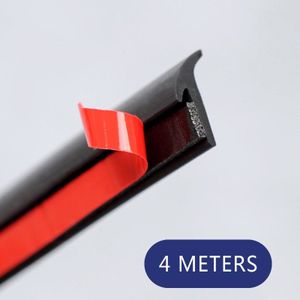 Universele Auto Rubber Afdichting Strip Schuine T-Type Auto Afdichting Rubber Afdichting Edge Trim Zwart Voor Voorbumper
