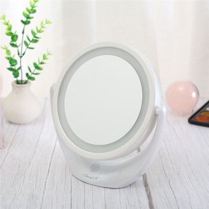 Make-Up Spiegel Met Led Light Verlichte Oplaadbare 1x/5x Vergroting Cosmetische Spiegel Draagbare Backlit Tafel Spiegel 50