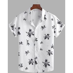 Burst Heren Etnische Print Top Korte Mouwen Shirt Heren Abstracte Stijl Zomer Losse Casual Shirts 3.30