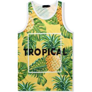 Mens Zomer Tee Shirt Homme Print Tropische Ananas Tank Tops Fitness Bodybuilding Ondershirt Tops Tees