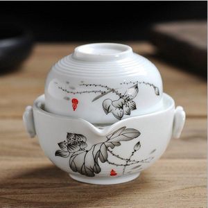 Thee Sets Kung Fu - Keramiek Thee Set - 1 Pot 1 Kopje - Elegante Gaiwan