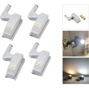 10Pcs Led Inner Scharnier Lamp Onder Kast Verlichting Universele Garderobe Kast Sensor Verlichting Voor Slaapkamer Keuken Closet Night Lamp