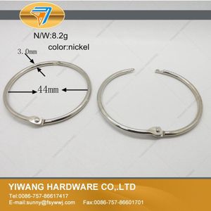 China goedkope bulk metalen briefpapier ringband clip voor boek binding vernikkeld binder ringen goede