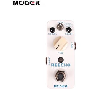 Mooer Weerklinken Micro Digital Delay Effect Pedaal 3 Vertraging Modes (Analoge/Real Echo/Tape Echo) voor Elektrische Gitaar True Bypass