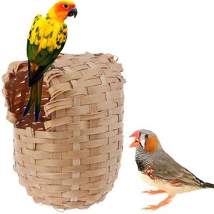 Vogelnest Natuurlijke Bamboe Vogel Huis Handgemaakte Vink Hideout Kooi Speelgoed Outdoor Hut Onderdak