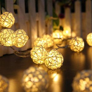 10M Led Rotan Ballen Decor 80 Globe Rotan Ballen Lichten Batterij Poweredfairy Licht Lamp Voor Kerst Indoor Slaapkamer Patio party