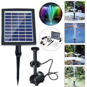 2.8W Grond Solar Fontein Pomp Waterdichte Led Licht Zonnepaneel Met Dompelpomp Voor Vogel Bad Tuin Decoratie Fontein