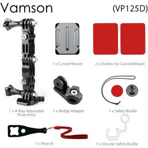 Vamson Integraalhelm voor DJI OSMO Action Accessoires Chin Mount Houder voor Gopro Hero 7 6 5 voor Yi 4K Motorhelm VP527