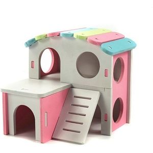 Houten Hamster Trap Slapen Huis Gouden Beer Nest Bed voor Kleine Huisdieren Chinchilla cavia Kleine Huisdieren Kooi Speelgoed