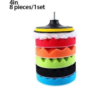 8 Stuks Auto Polijsten Pads Set Wax Zelfklevende Polijstmachine Discs Kit Meubels Reinigen Wielen Buffer Accessoires