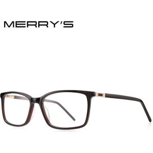 Merrys Mannen Acetaat Brilmonturen Klassieke Vierkante Optics Frame Luxe Prescription Brilmonturen Optische Brillen S2038