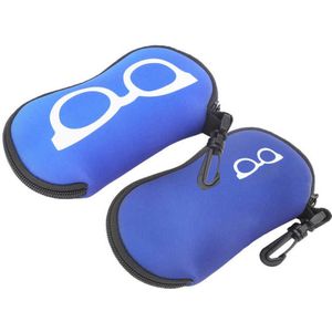 2Pcs Brillenkoker Zonnebril Neopreen Protector Eyewear Rits Doos Waterdichte Duiken Bril Bag Travel Accessoires