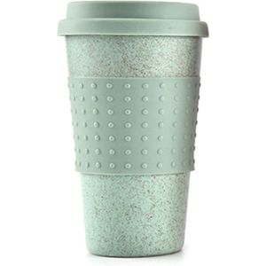 Pure Kleur Herbruikbare Koffie Cups antislip Eco Vriendelijke Reizen Mokken Te Schoon Kopje Thee tarwe Stro Reizen Cup
