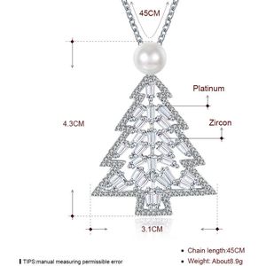 Coolkala Creatieve Zirkoon Ketting Kerstboom Stijl Hanger Accessoires