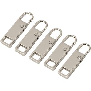 5pcs DIY Clothing Repair Replacement Luggage Durable Tents Thicken Zip Slider Pull Tabs Mirror Plating Washable Multi Functional