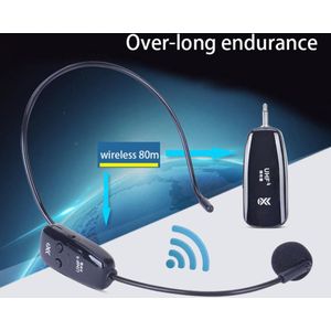 1Pc Draagbare Lange Levensduur Batterij Duurzaam Draadloze Microfoon Headset Microfoon Voor Voice Versterker Luidspreker Onderwijs Tour Guide