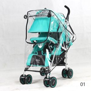 Baby Transparante Waterdichte Wandelwagen Regenhoes Wind Dust Shield Rits Open Voor Baby Kinderwagens Kinderwagens Regenjas Accessoires