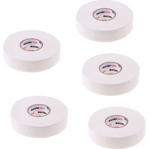 Hockey Tape-Doek Hockeystick Tape - 5 Roll - 1 Inch Breed 25 Yards Wit