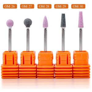 1 Pcs Keramische Steen Nail Boor 3/32 "Draaien Burr Cuticle Schoon Molen Manicure Pedicure Gereedschap Nail Boor Accessoires