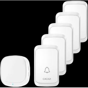 Cacazi Waterdichte Usb Draadloze Deurbel 110db Thuis Intelligente Deurbel 60 Chimes 2 3 4 5 Knop 2 3 Ontvanger