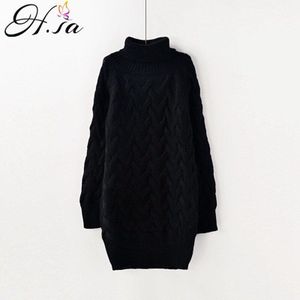 H. SA Vrouwen Truien lange Coltrui Gebreide Pullover en Jumpers Fall Winter Warm Casual Trui Truien Pull femme hiver