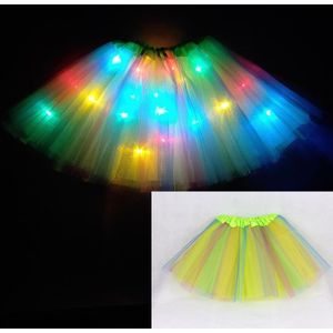 Licht LED Meisje Kids Kleding Ster Tutu Rok Princess Party Tutu Tulle Pettiskirt Kind Ballet Dans Halloween Kerst navidad