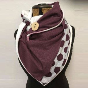 Vrouwen Afdrukken Dot Wrap Hijab Sjaal Mujer Kasjmier Sjaals Mode Retro Vrouwelijke Multi-Purpose Sjaal Button Sjaal Wraps # G2/5