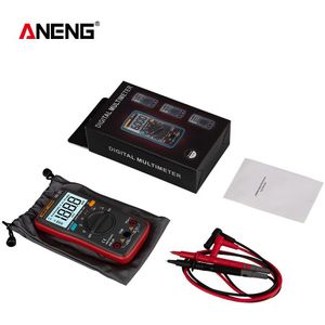AN8004 Digitale Multimeter Auto Range Backlight Ac/Dc Amperemeter Voltmeter Ohm Draagbare Meter Multimetro + Test Lead Set