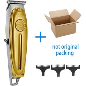 Kemei Alle-Metalen Professionele Clipper Voor Kapper Tondeuse Oplaadbare Mannen Elektrische Baard Scheerapparaat Haar Snijmachine