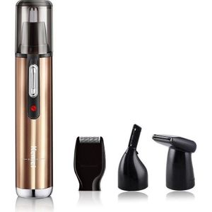 Originele 4in1 Oplaadbare Neus Trimmer Baard Trimer Voor Mannen Oor Schoonmaken Wenkbrauw Neus Grooming Kit Neus En Oor Trimmer Kemei
