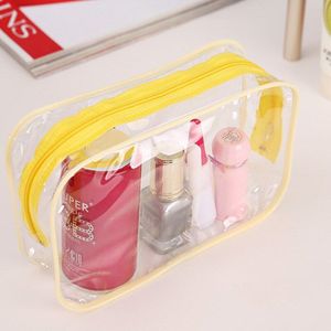 Aankomst Transparante Cosmetische Tas Vrouwen Reizen Makeup Organizer PVC Case voor Cosmetica Casual Rits Tas Organizer Necessaire