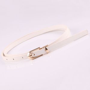 Vrouwen Slim Dunne Jurk Riem Lederen Riem Gesp Zwart Wit Blauw Skinny Vrouwelijke Riem Tailleband