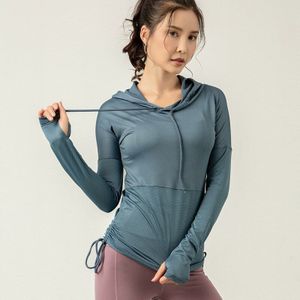 Vrouw Sport Sweatshirt Rits Close-Fitting Stretchy Slim Fit Hoodie Fitness & Body Building Running Ademend Snel Droog Uitloper