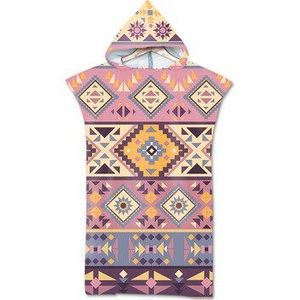 Geometrische Microfiber Wetsuit Veranderende Gewaad Handdoek Poncho Sneldrogend Hooded Handdoeken Voor Zwemmen Beach Surf Zwembad Beachwear Mantel