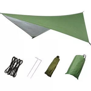 Waterdichte Tentvoetafdruk – 900D Oxford, 205x135 Cm, Met Haringen En Draagtas, Legergroen 3 miniatura