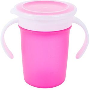 360 Graden Kan Worden Gedraaid Baby Leren Drinkbeker Met Dubbel Handvat Lekvrij Kind Water Cup Fles 260Ml