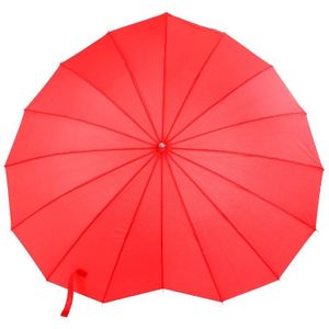 Mode Rode Hartvormige Rode Regen Paraplu Voor Vrouwen Decoratie Parasol Foto Props Valentine Meisje Parasols