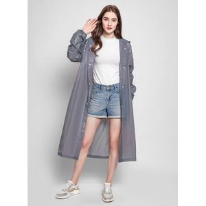 Mode Peva Vrouwen Man Regenjas Volwassen Duidelijke Transparante Camping Capuchon Regenkleding Pak Verdikte Waterdichte Poncho Jas