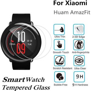 100 Pcs Gehard Glas Voor Xiaomi Huami Amazfit Sport Smart Horloge Screen Protector D37mm Beschermende Film