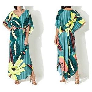 Plus size Beach Cover up Sarong Print Badmode Cover-ups Kaftan Strand Robe de Plage Vestido Playa Bikini Cover up Beachwear