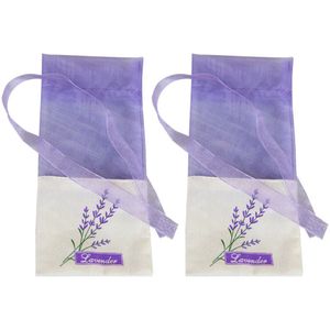 25 Stuks Lege Lavendel Tassen Bloemen Printing Geur Pouch Zakjes Tas Voor Ontspannen Slapen Donker Paars)