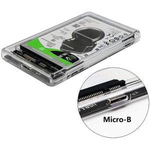 Transparant 2.5 "5 Gbps USB3.0 om Sata3.0 HDD Case Tool Gratis Hard Disk Box