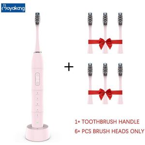 Boyakang Ultrasone Trillingen Elektrische Tandenborstel 5 Modi Smart Timing IPX8 Waterdicht Dupont Haren Draadloze Opladen BYK24