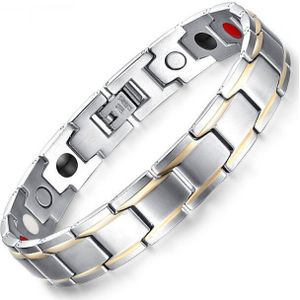 Zorcvens Trendy Magneet Armband Voor Mannen Roestvrij Stalen Gezondheidszorg Magnetische Armbanden