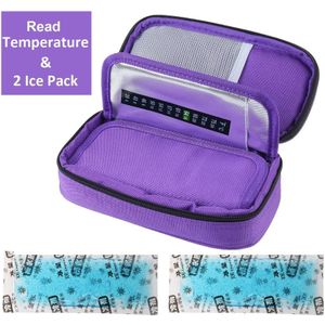 Medische Reizen Koeltas Oxford Stof Insuline Cooling Case met 2 Ice Packs voor Diabetici Medicatie Cool