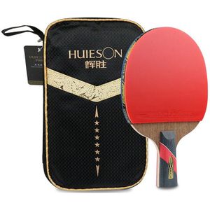Huieson Super Krachtige Ping Pong Racket Bat,6 Ster Tafeltennis Racket Kleverige Puistjes