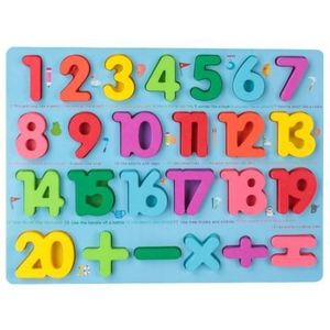 Kleurrijke Aantal Alfabet Vorm Houten Puzzel Pairing Board Onderwijs Kinderen Speelgoed