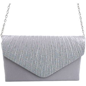 Vrouwelijke Diamant Satijn Handtas Dames Mode Envelop Schouder Diner Tas Clutch Party Bags Avond