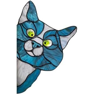 2 Stuks Honden Katten Muursticker Grappige Deur Venster Garderobe Koelkast Decoraties Voor Kinderkamer Home Decor Cartoon Dier Poster