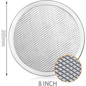 Niet Plakkerig 8/10/12 Inches Pizza Mesh Bakplaat Naadloze Ronde Pizza Screen Voor Oven Te Schoon Zilver aluminium